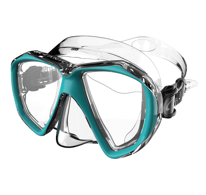 Duo Mask - Duikbril - Volwassenen - Transparant/Turquoise