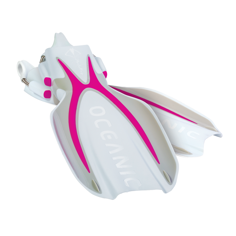 Manta Ray Fin - Zwemvliezen - Volwassenen - Roze/Wit