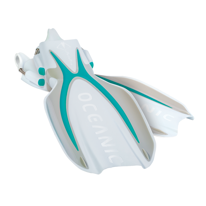 Manta Ray Fin - Zwemvliezen - Volwassenen - Turquoise/Wit